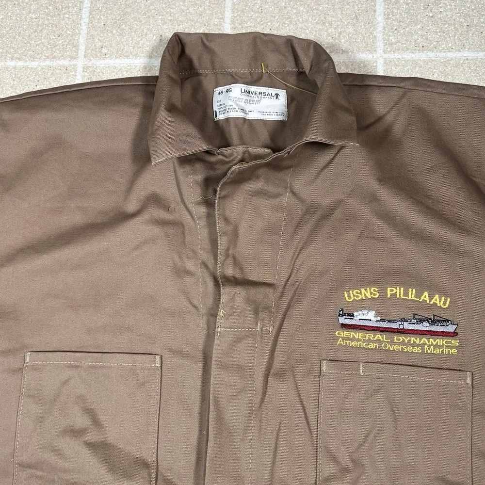 Vintage US Marine Miltary Khaki Overalls‎ Usns Pililaau Size 46R
